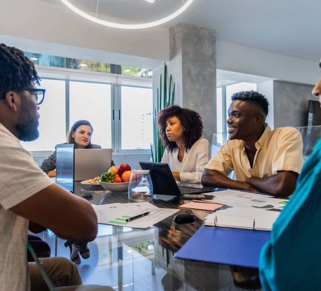 Business people talking in a meeting at office
